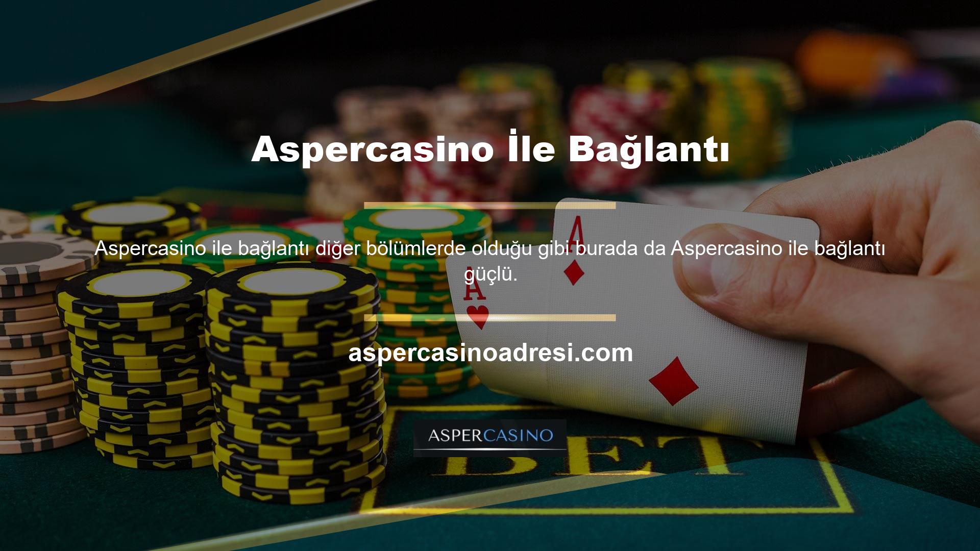 Bu, giderek daha fazla insanın casino şirketlerinden biri olan Aspercasino ile ortak olmayı seçtiği anlamına geliyor