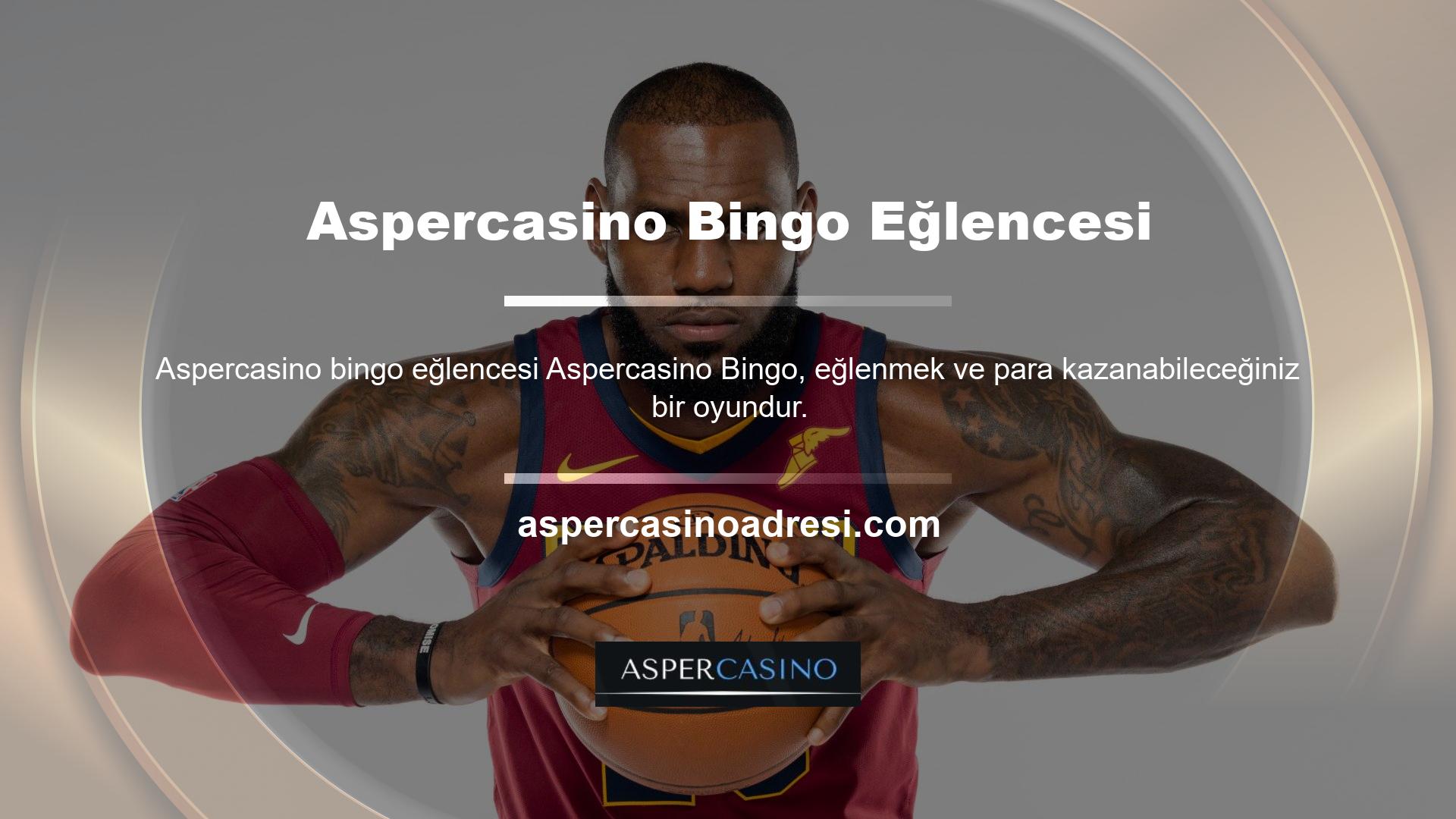 Aspercasino Bingo, boş zamanlarında oynamak için en sevdikleri oyunlardan biridir